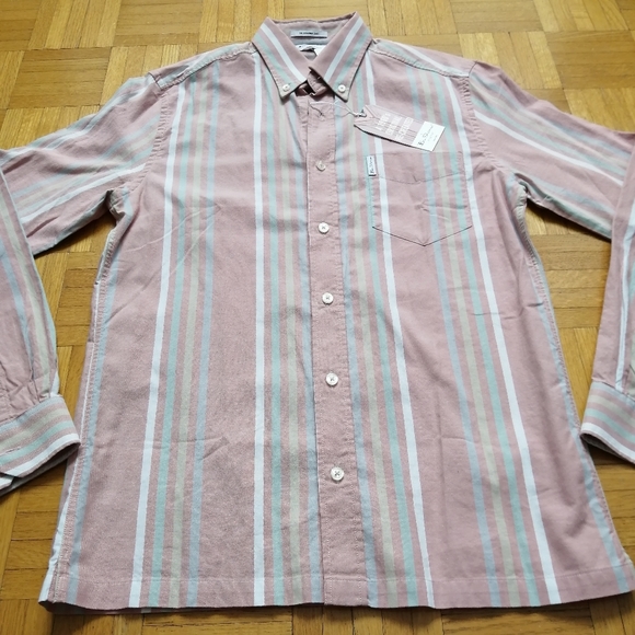 Ben Sherman The Sugarman Pink Shirt Small NWT - Picture 2 of 10